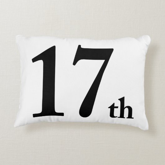 第17この数は誕生日または何か他のもののためです アクセントクッション (裏面)
