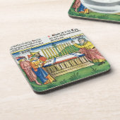 第17は祭壇でアーロンの1-11年のスタッフ咲きます、 コースター (左側)