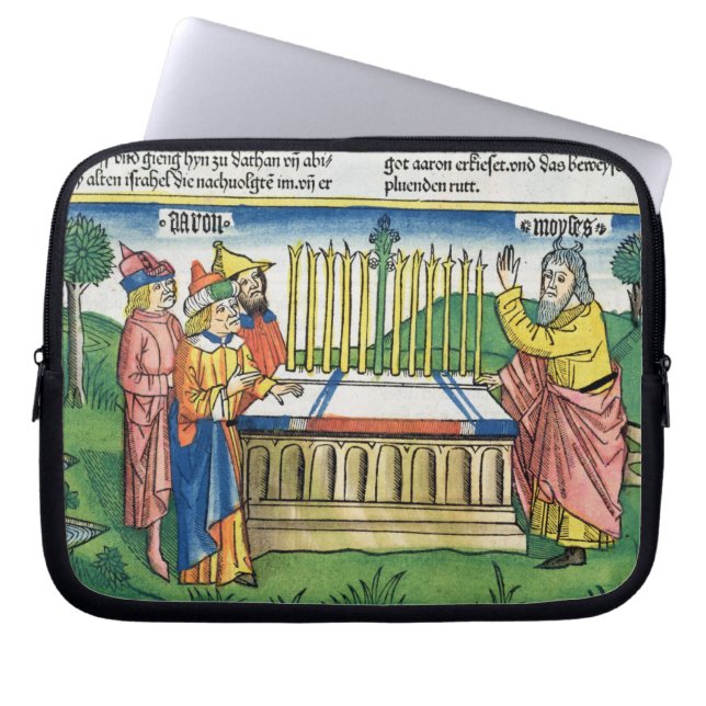 第17は祭壇でアーロンの1-11年のスタッフ咲きます、 ラップトップスリーブ (正面)