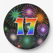 第17イベント-おもしろい,カラフルレはっきりしたインボー17 ペーパープレート (正面)