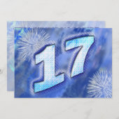 第17回バースデーパーティーへの招待 招待状 (正面/裏面)