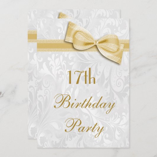 第17回誕生日パーティーダマスフェイククとボウ 招待状 (正面/裏面)