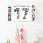 第17回誕生日パーティー第17回写真コラージュ 横断幕