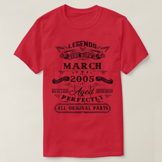 第17回誕生日贈生まれ物2005年3月17日 Tシャツ (デザイン正面)