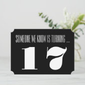 第17白黒誕生会の招待。 招待状 (スタンド正面)