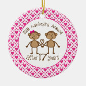第17記念日猿愛オーナメント セラミックオーナメント (正面)