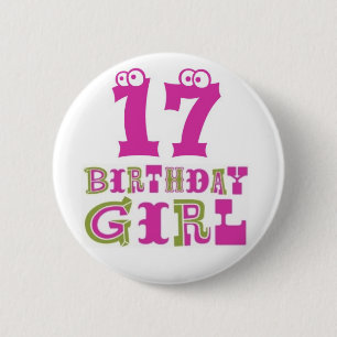 第17誕生日の女の子ボタンのバッジ 缶バッジ