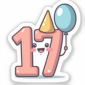 第17誕生日シール シール (正面)