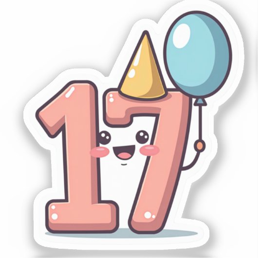 第17誕生日シール シール (正面)