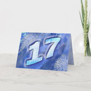 第17誕生日花火付き花火付きカード カード