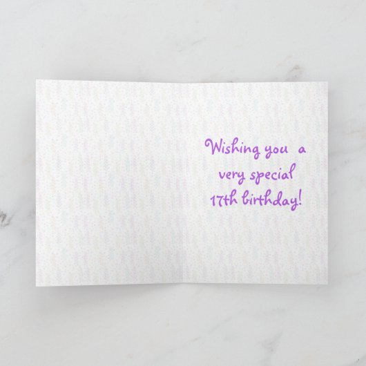 第17誕生日 カード (内部)