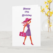 ****第17誕生日******私たちの「愛らしい若い女性」に** カード (黄色い花)