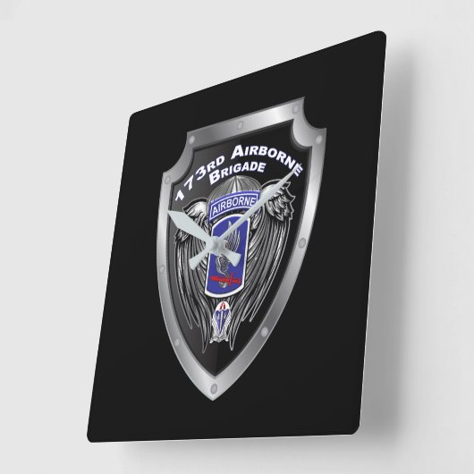 第173旅団 スクエア壁時計 (傾斜)