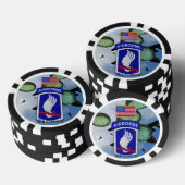 第173空挺兵士退役軍人車 ポーカーチップ (積み重ね)