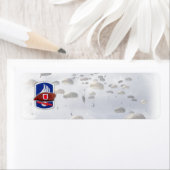 第173空挺師団ベレー線パッチ差出人住所 ラベル (インサイチュ)