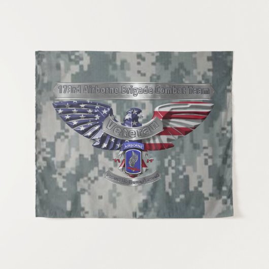 第173空挺師団誇りを持った「任務を果たすべき」 タペストリー (正面(横))