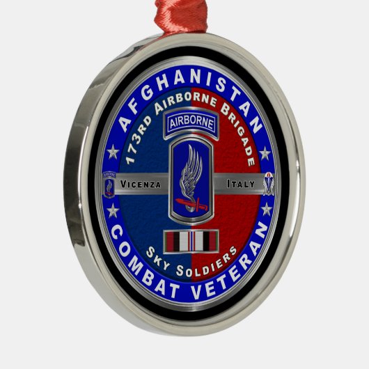 第173空挺旅団アフガニスタン退役軍人 メタルオーナメント (右)