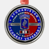第173空挺旅団アフガニスタン退役軍人 メタルオーナメント (正面)