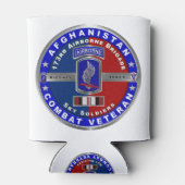 第173空挺旅団アフガニスタン退役軍人 缶クーラー (裏面)