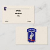 第173空挺旅団スカイ兵士のヴェットパッチ 名刺 (正面/裏面)