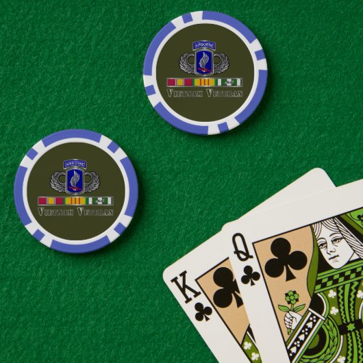 第173空挺旅団ベトナム退役軍人 ポーカーチップ (ポーカーテーブル (ダブル))