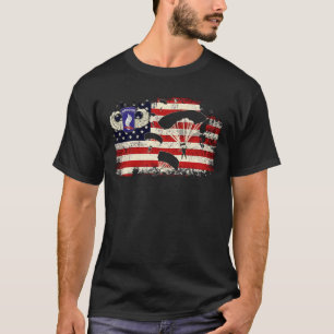第173空挺旅団米国旗シャツ空挺師団 Tシャツ