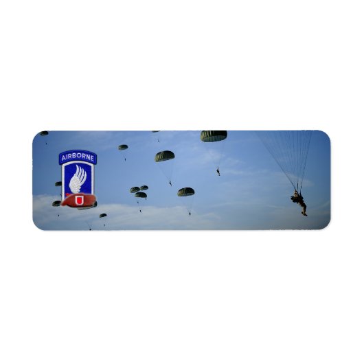 第173空挺旅団退役軍人差出人住所 ラベル (正面)