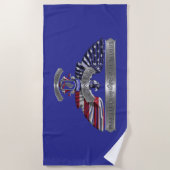 第173空挺旅団退役軍人 ビーチタオル (正面)