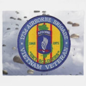 第173空挺連隊 フリースブランケット (正面(横))