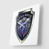 第173空挺部隊戦闘隊の1人 スクエア壁時計 (傾斜)