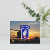 第173空軍兵士lrrp vetsパッチ ポストカード (スタンド正面)