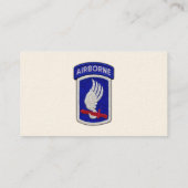 第173ABN空挺旅団の退役軍人パッチ 名刺 (裏面)