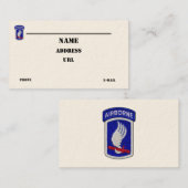 第173ABN空挺旅団の退役軍人パッチ 名刺 (正面/裏面)