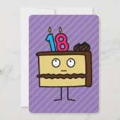 第18お誕生日ケーキ(ろうそく) 招待状 (正面)