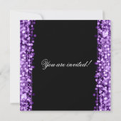 第18エレガント回誕生日パーティーが紫 招待状 (裏面)