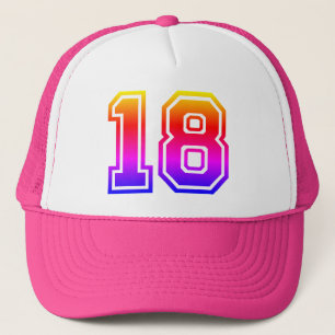 第18カラフル回誕生日パーティー キャップ