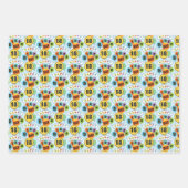 第18ハッピーバースデータイポグラフィバルーン ラッピングペーパーシート (正面3)