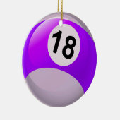 第18ビリヤードボール セラミックオーナメント (右)