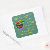 第18回バースデーパーティーのプレゼント スクエアシール (封筒)