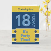 第18回バースデーパーティータイム海軍と金ゴールド カード (黄色い花)