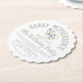 第18回バースデーパーティー招待チケット ペーパーコースター (アングル)