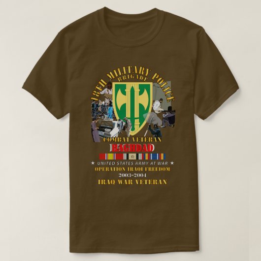 第18回国会議員Bde Iraq Vet w BAGDAD OIF 20034 IRAQ SVC Tシャツ (デザイン正面)