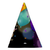 第18回誕生パーティーブラック&金ゴールドパーティーハット パーティーハット (右)