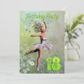 第18回誕生日パーティーの招待状 招待状 (スタンド正面)