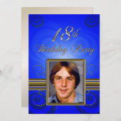 第18回誕生日パーティーへの招待 招待状 (正面/裏面)