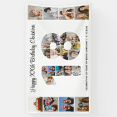 第18回誕生日パーティー第18回写真コラージュ 横断幕 (縦)