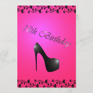 第18女の子のための誕生日のパーティの招待状 招待状