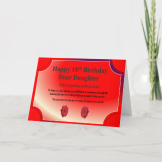 第18娘のためのバースデー・カード カード