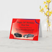 第18息子のためのバースデー・カード カード (黄色い花)