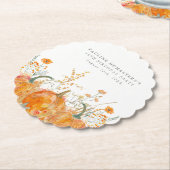 第18期パーティーパンプキンワイルドフラワーカスタム ペーパーコースター (アングル)